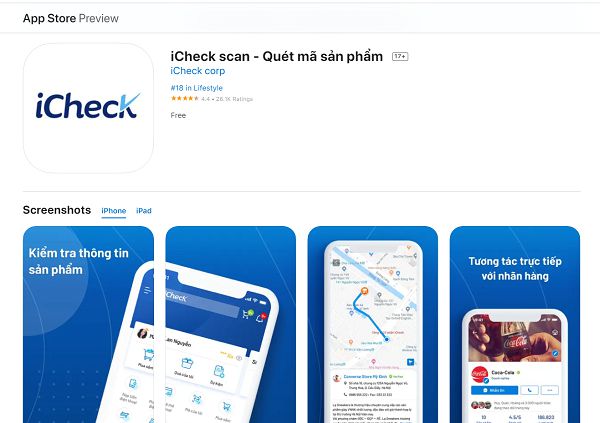 ứng dụng iCheck Scanner